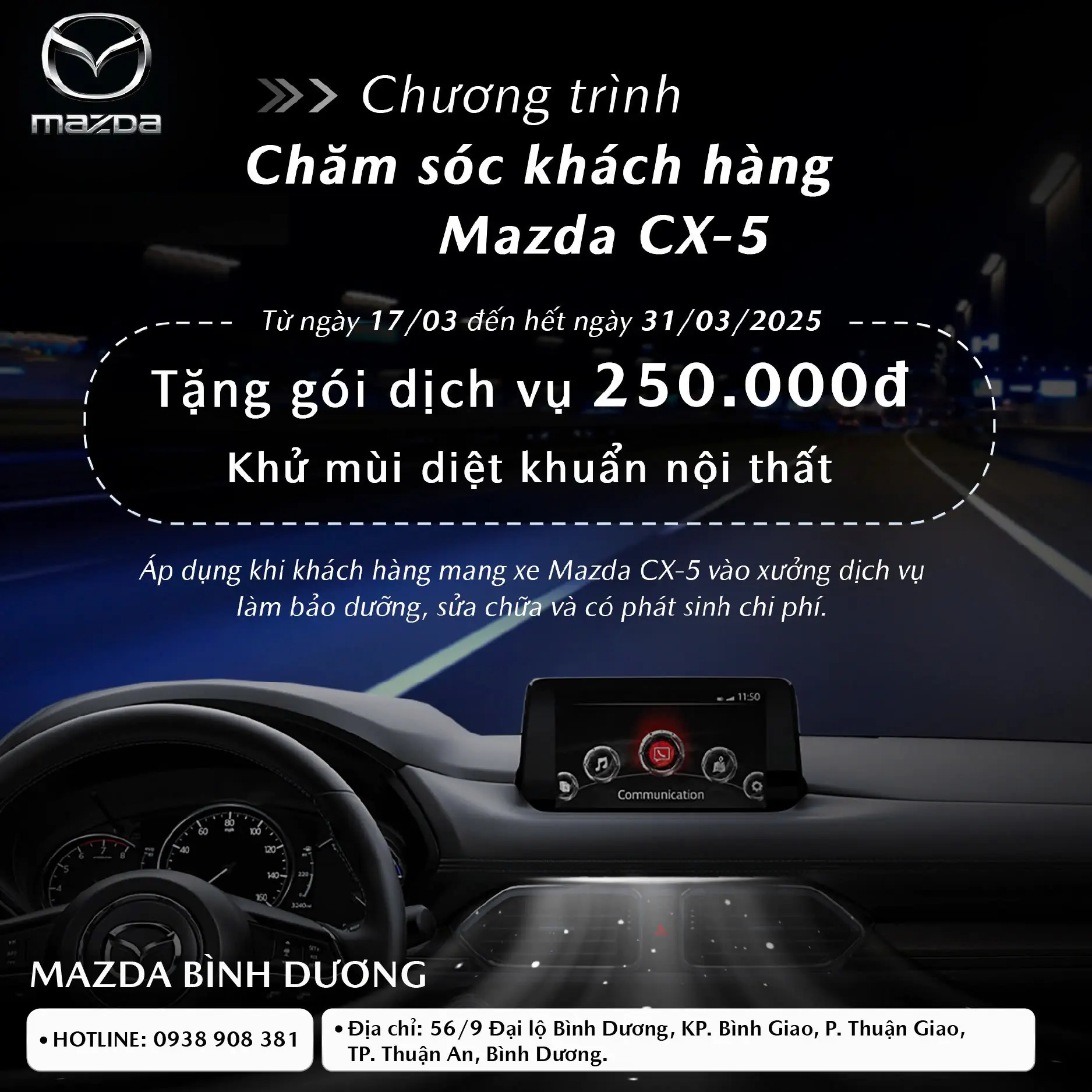 CÙNG XƯỞNG DỊCH VỤ MAZDA BÌNH DƯƠNG CHĂM MAZDA CX-5 | NHẬN QUÀ HẤP DẪN CÙNG THACO AUTO BÌNH DƯƠNG